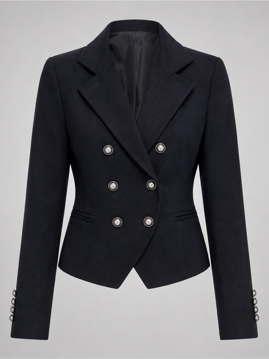 Ann Taylor Jackets & Blazers - Ann Taylor Black Double-Breasted Military Blazer Jacket Size 6